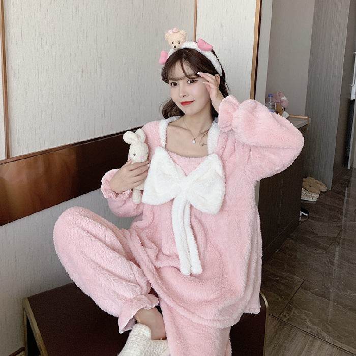 Winter Sweet And Warm Plush Loungewear - Mubimart