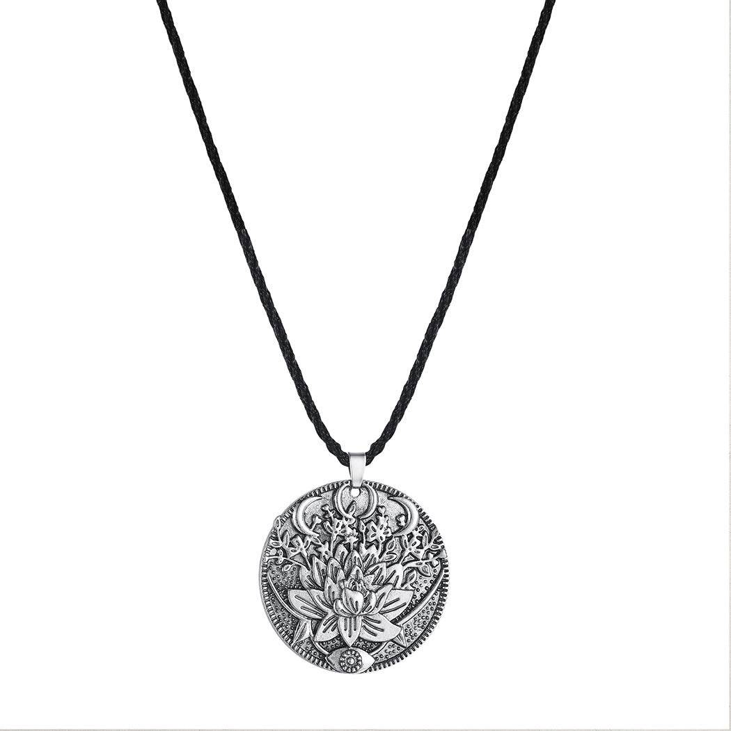 Lotus Pendant Necklace For Men - Mubimart