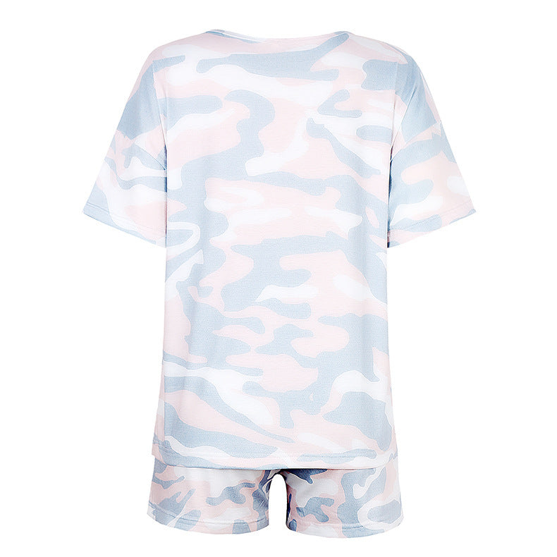 Tie-dye Print Pajamas Loungewear Tracksuit - Mubimart -  