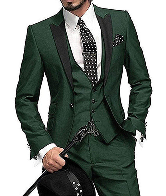 Men's Three-piece Suit Bridegroom Best Man Wedding Suit Men - Mubimart