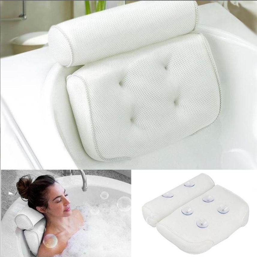 Bathroom Suction Cup Pillow Mesh Bath Pillow Pillow Bathtub Pillow Pillow - Mubimart