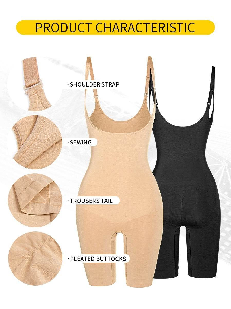 Plus Size Seamless Body Shaper Body Shaping Waist Reinforcement Belly Contracting Hip Lifting Body Shaping Pants - Mubimart
