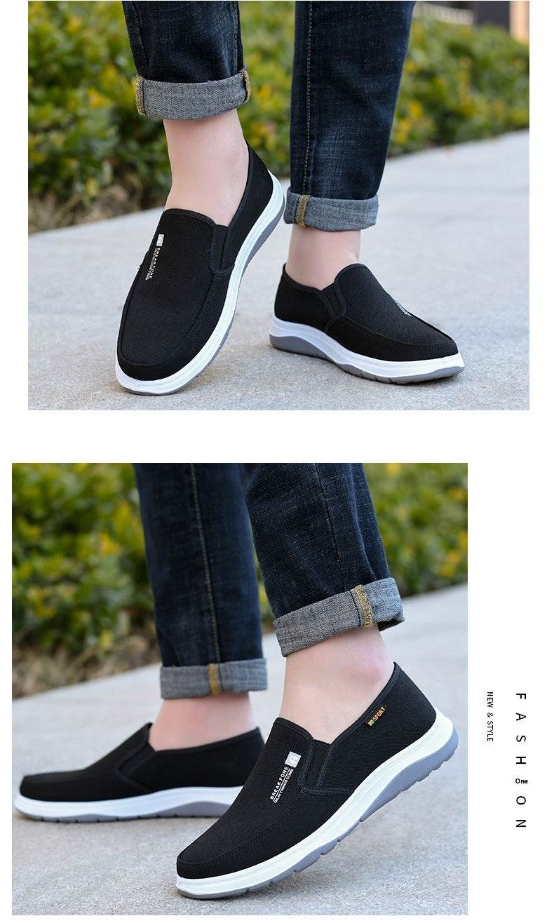 Denim Casual Shoes Slip-on Simple Slip-on Soft Bottom Work Shoes Board Shoes - Mubimart