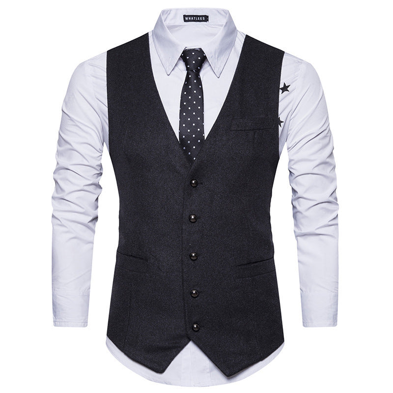 Men's British Slim Suit Professional Vest