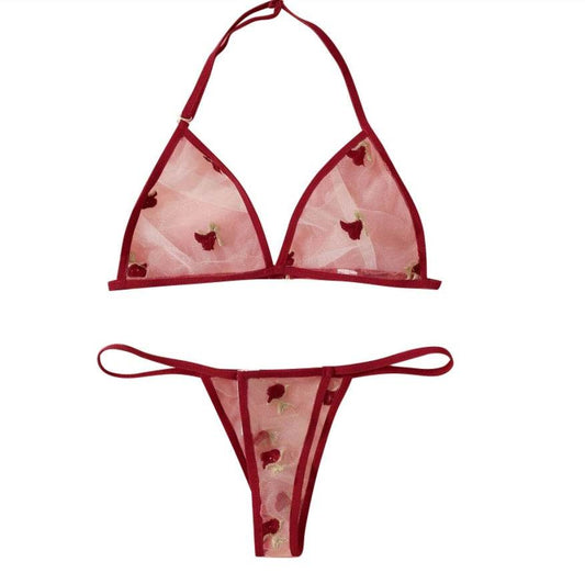 Sexy Lingerie Bra Thong Set - Mubimart