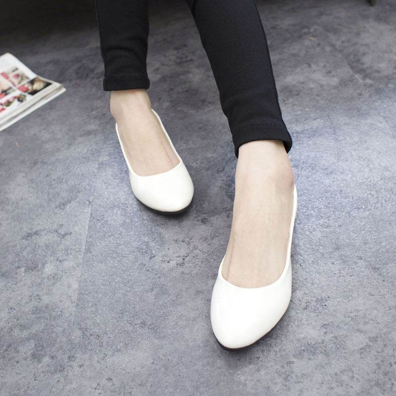 Fashion Korean Style Shoes Flat Pointed Toe - Mubimart