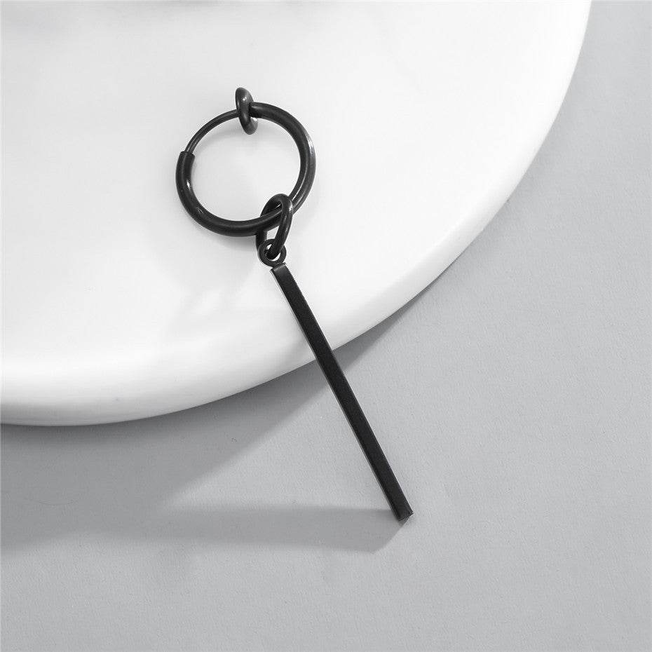 Titanium Steel Hoop Earrings Men And Women - Mubimart