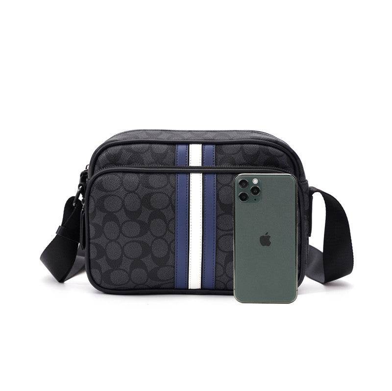 Mens Fashion Casual Letter Small Square Bag - Mubimart