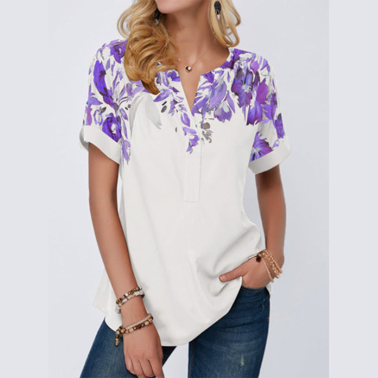 Top Plus Size Women's Short-sleeved T-shirt - Mubimart -  