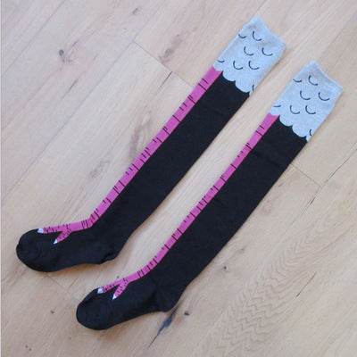 Spring And Autumn Knee Socks Funny Chicken Socks - Mubimart