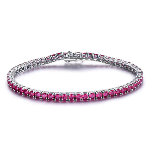 Gemstone Girls Fashion Simple Bright Silver Bracelet - Mubimart