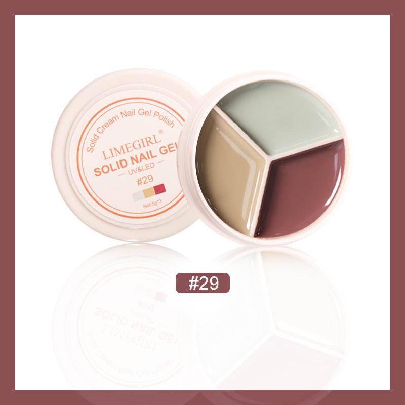 Cream Nail Polish Eye Shadow Bag - Mubimart