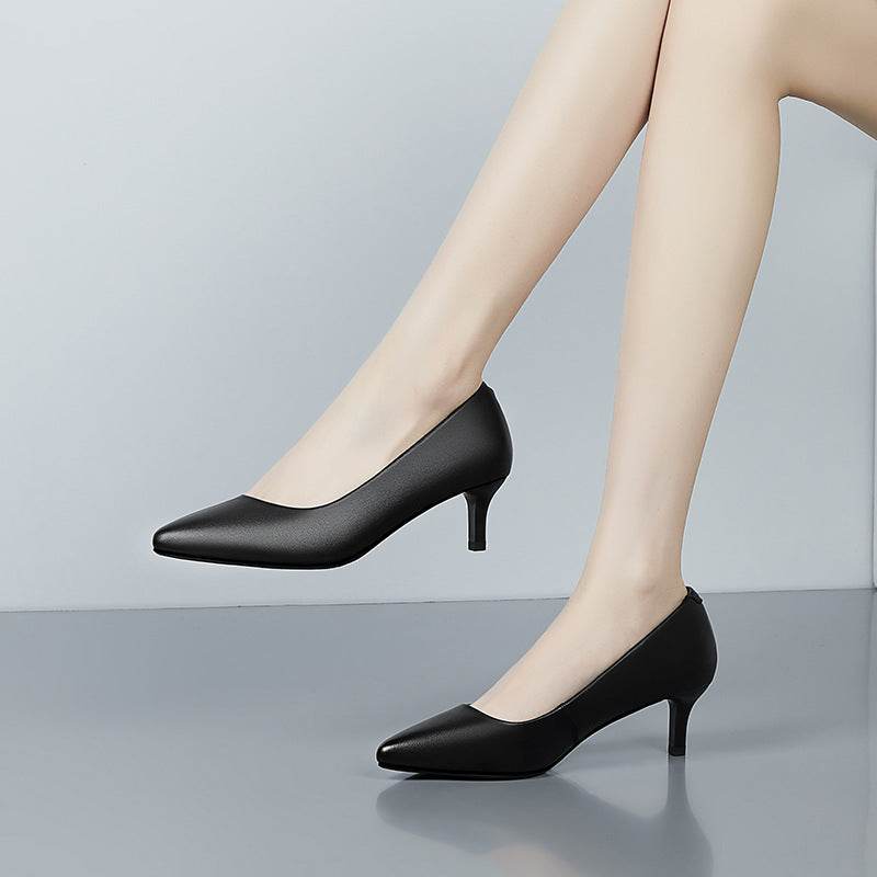 Pointed Toe Professional High Heel Work Shoes - Mubimart