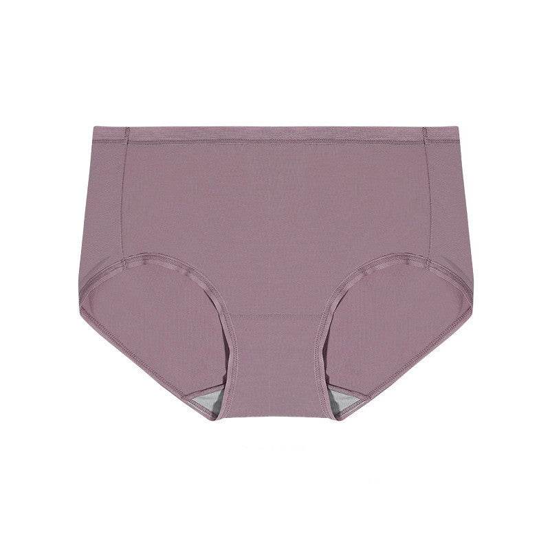 Modal Women's Mid Waist Plus Size Silk Crotch Panties - Mubimart