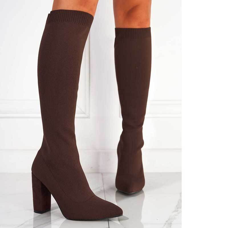 Thick High-heeled Thigh Boot Women - Mubimart