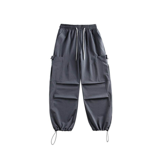 Casual Straight-leg Loose Cargo Pants Male - Mubimart