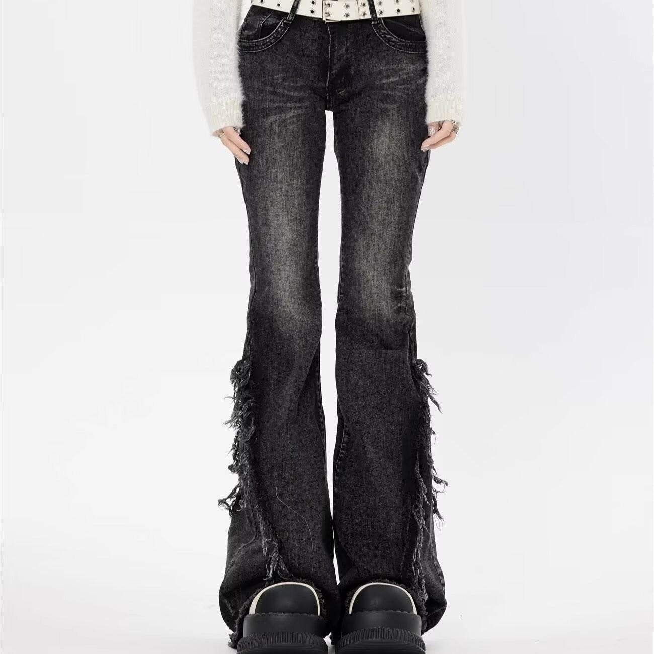 Fashion American Slightly Flared Jeans Women - Mubimart