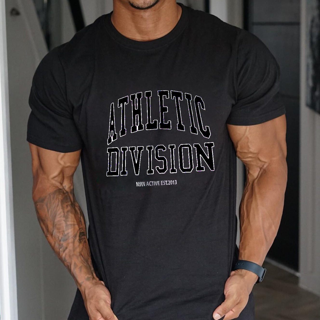 New Trendy Workout Short Sleeve T-shirt Men's ATHLETIC DIVISION