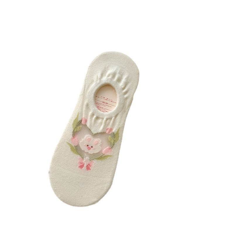 Silicone Non-slip Invisible Socks Low Top Socks - Mubimart