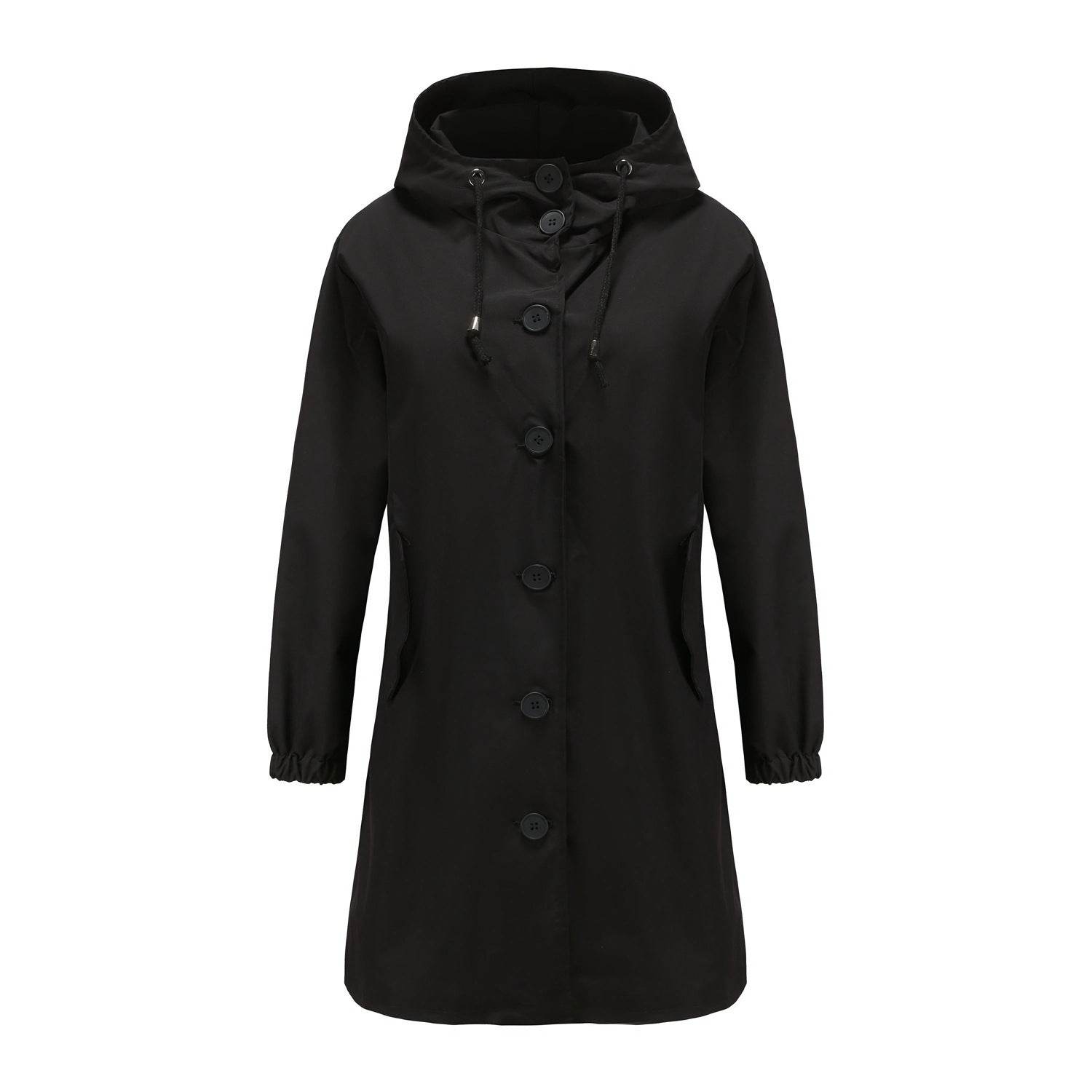 Anorak Women's Casual Long Coat Trench Coat - Mubimart