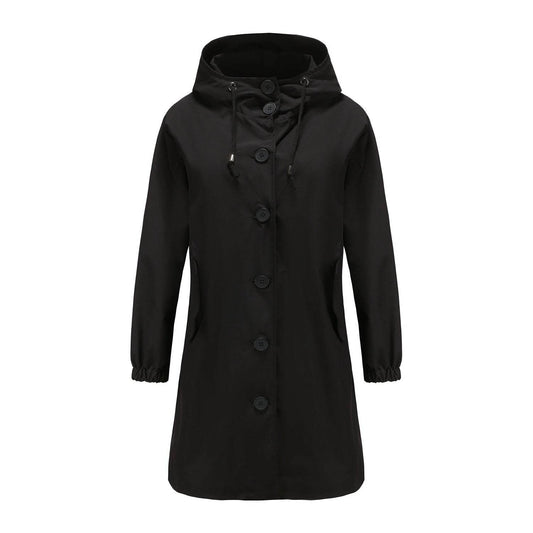 Anorak Women's Casual Long Coat Trench Coat - Mubimart