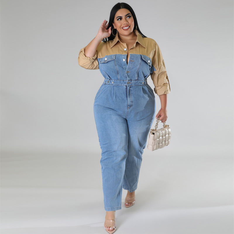 Plus Size Women's Long Jumpsuit - Mubimart -  