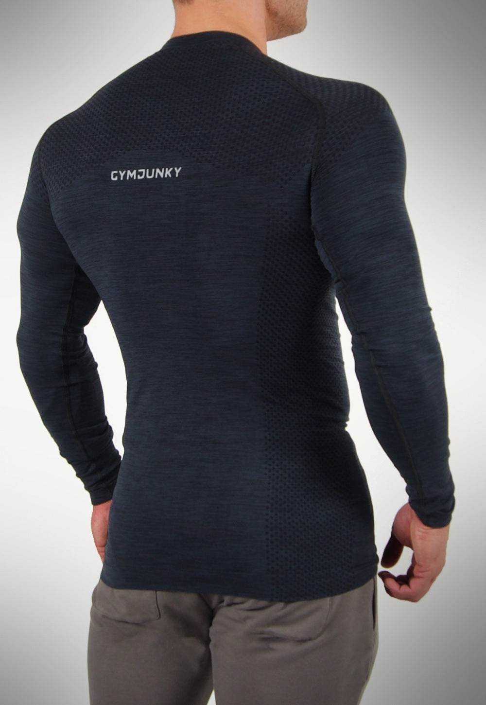 Workout Exercise T-shirt High Elastic Tights Long Sleeve Bottoming Shirt - Mubimart