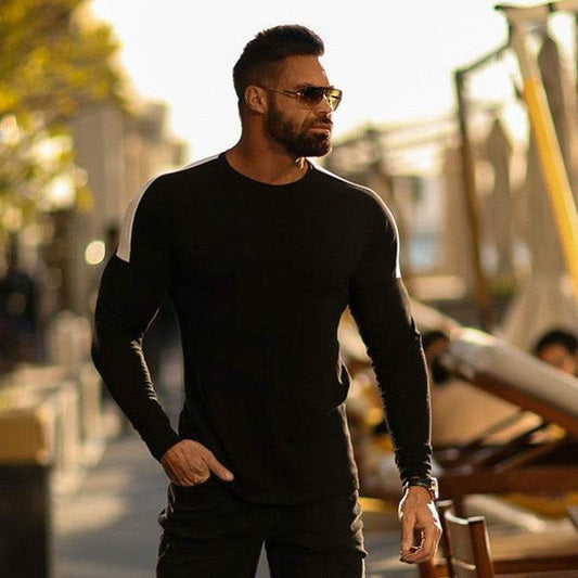 Men's Long Sleeve T-shirt Shirt Jacket - Mubimart