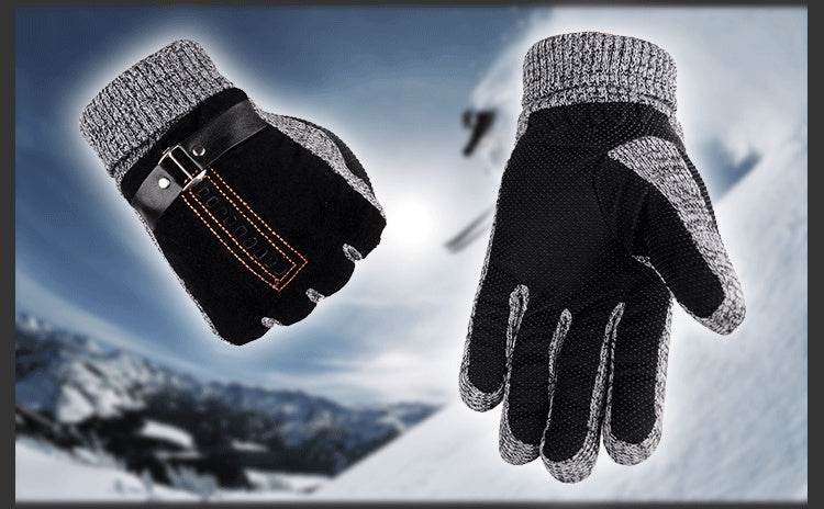 Gloves Men Winter Cycling Leisure Pigskin - Mubimart
