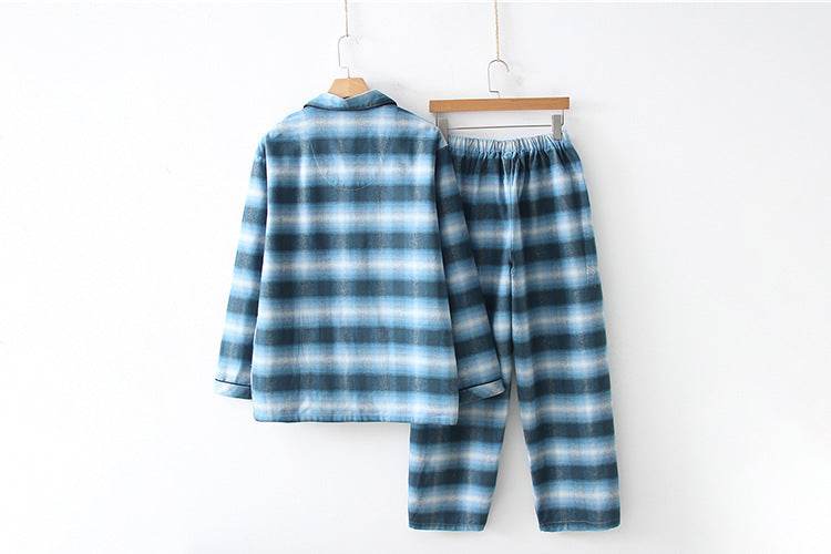 Men's Pajama Set Heavy Brushed Loose Size - Mubimart