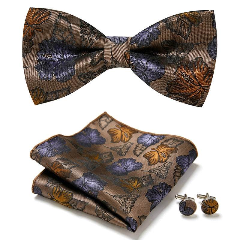 Three Piece Set Of Stylish Bow Ties - Mubimart