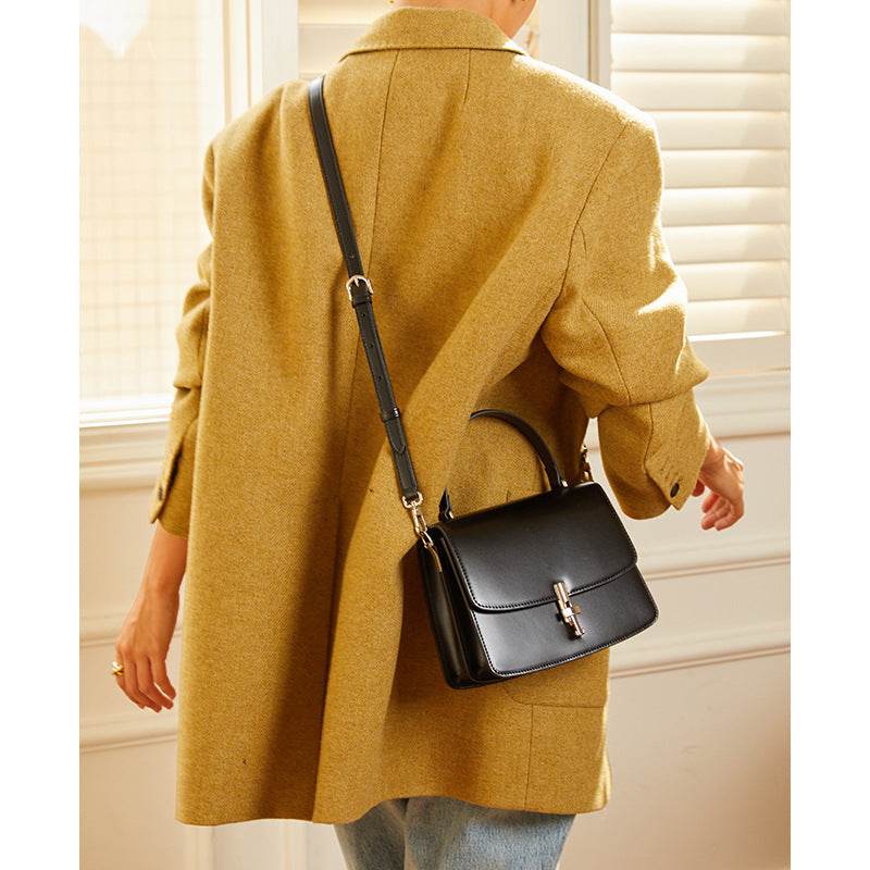 Crossbody Genuine Leather Saddle Bag Women - Mubimart