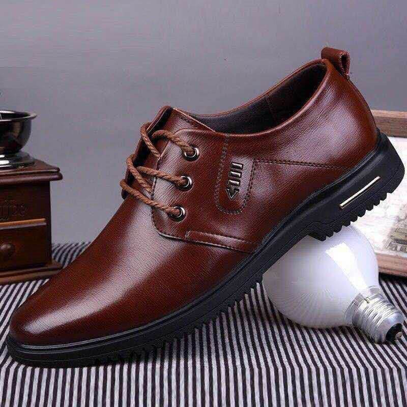 Mens Fashion Casual Leather Soft Sole Insole High Shoes - Mubimart