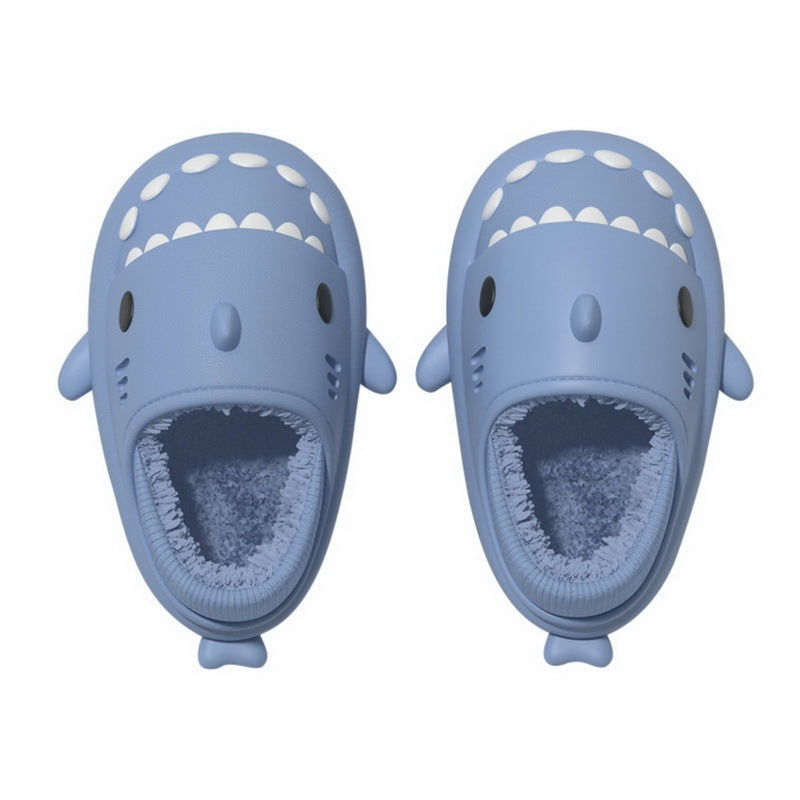 Waterproof Gradient Shark Cotton Slipper - Mubimart -  