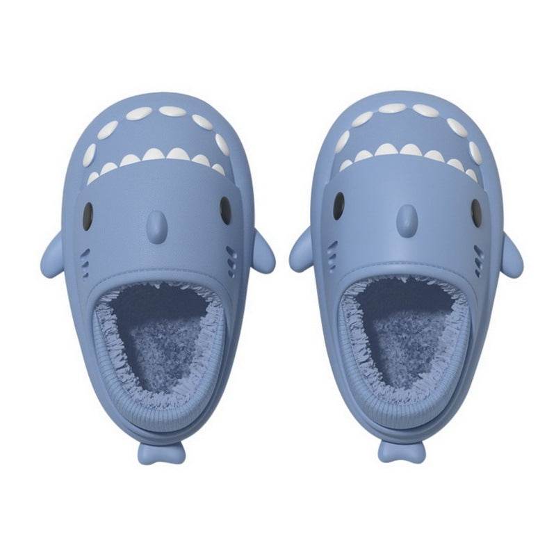 Waterproof Gradient Shark Cotton Slipper - Mubimart