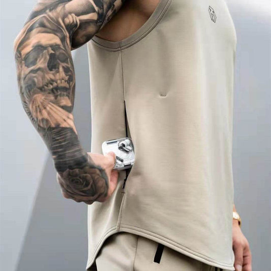 Men's Fashion Sleeveless Loose Fitness Undershirt - Mubimart