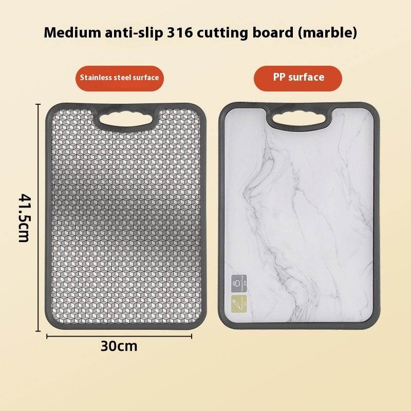 316 Stainless Steel Antibacterial And Anti Slip Cutting Board - Mubimart