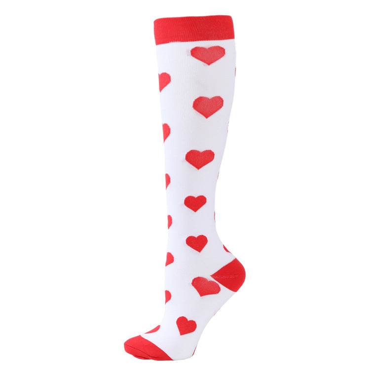 Sports Compression Socks Pattern Stretch Stockings - Mubimart