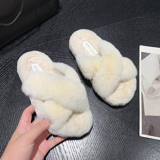 Women Wear Thick Soled Cotton Slippers - Mubimart