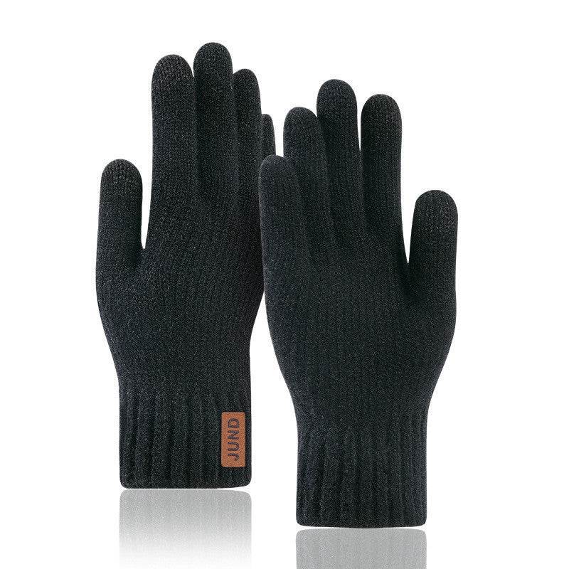 Knitted Woolen Cold Weather Gloves For Men - Mubimart