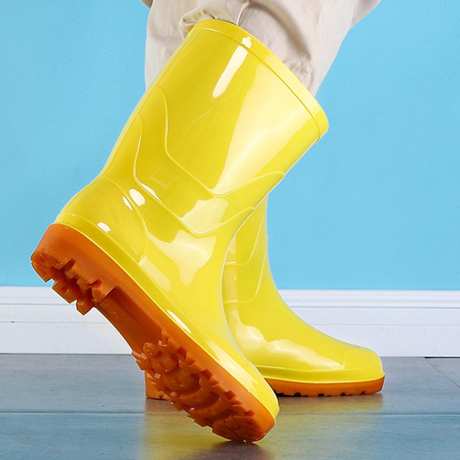 Labor Insurance Work White Sanitary Rain Boots - Mubimart