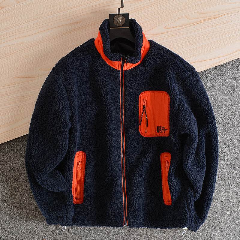 Fleece Autumn Winter Stand Collar Fleece Jacket - Mubimart