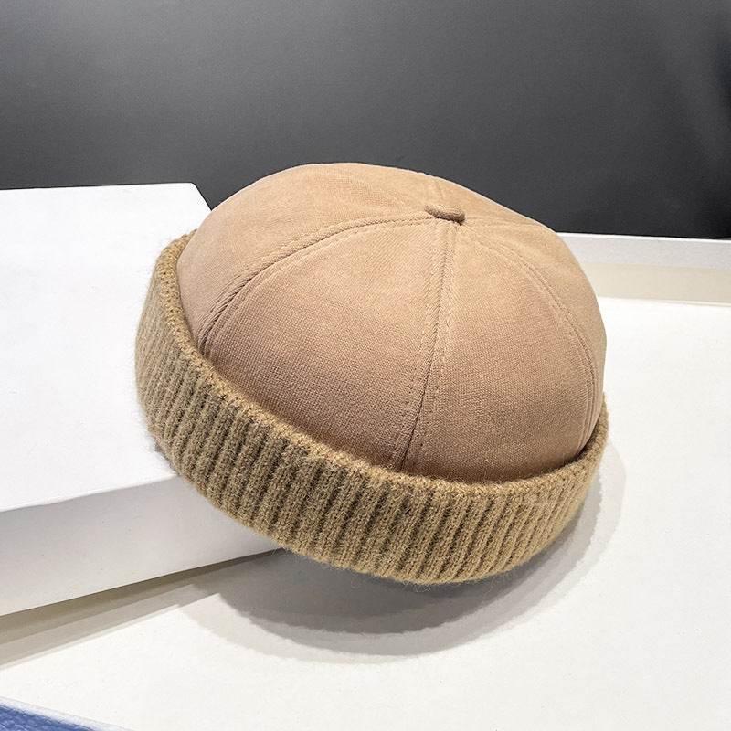 Autumn And Winter Deerskin Velvet Beret Melon Skin Hat - Mubimart