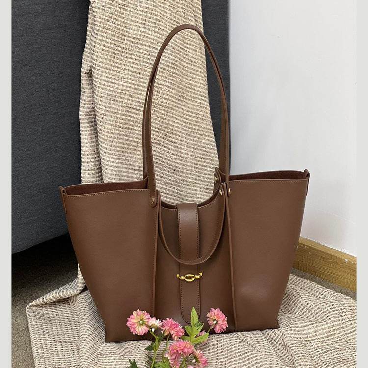 Genuine Leather Large Capacity Bag High-grade Tote Bag For Women - Mubimart