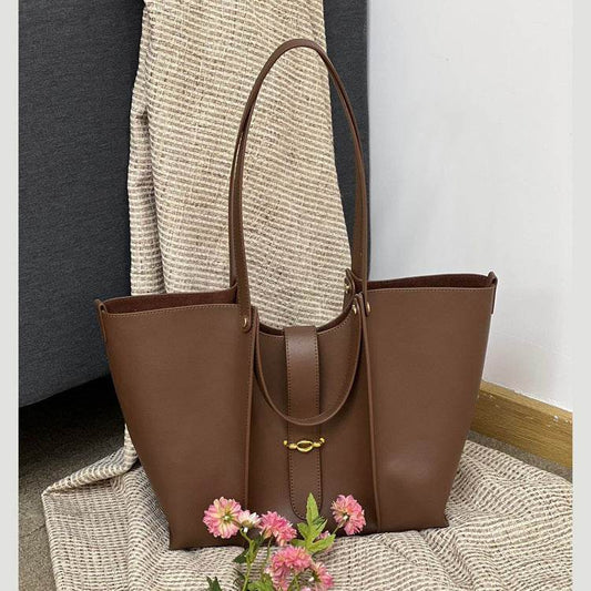 Genuine Leather Large Capacity Bag High-grade Tote Bag For Women - Mubimart