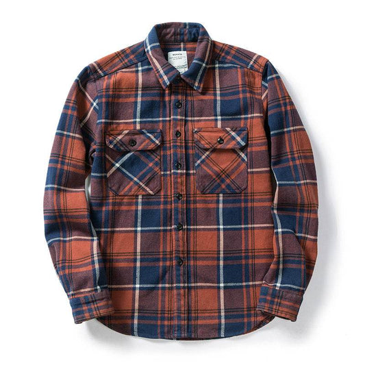 Men's Thickened Flannel American Shirt - Mubimart