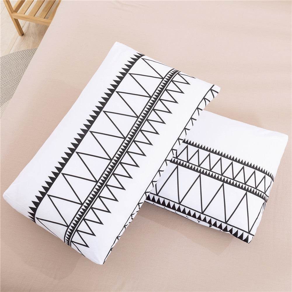 Home Textile Printing Brushed Bedding Suit 1 Bed Cover 2 Pillowcases - Mubimart