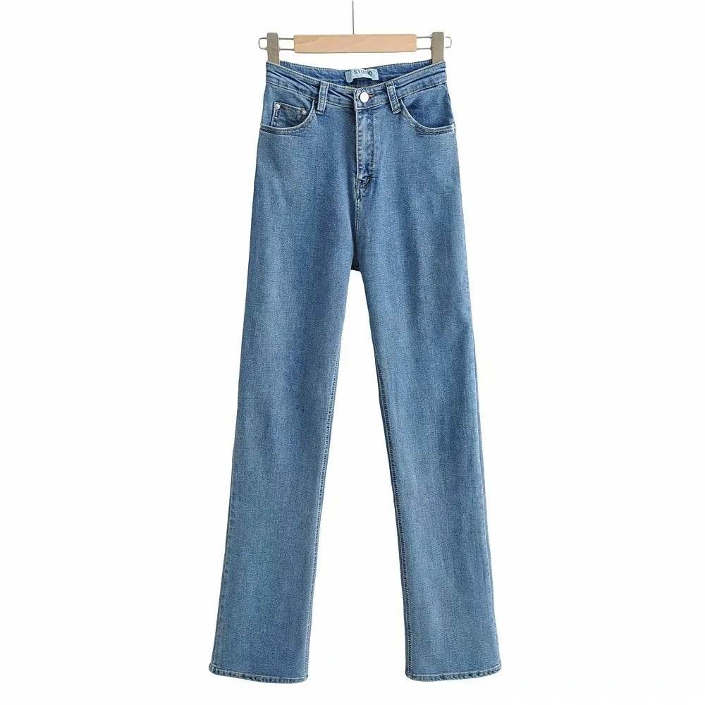 European And American Ins Retro Slim Micro Flare Jeans Women - Mubimart