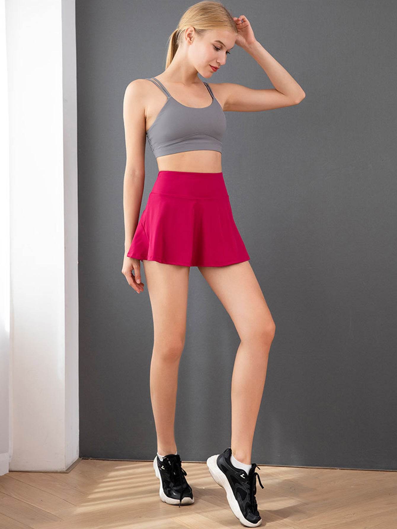 Women's Pleated Tennis Skirts Athletic Workout Running Sports Golf Skorts Volleyball - Mubimart