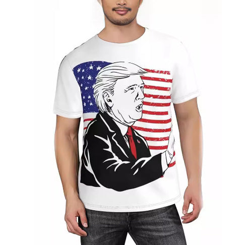 Trump T-shirt Summer Workout Running 3D Printed Pattern